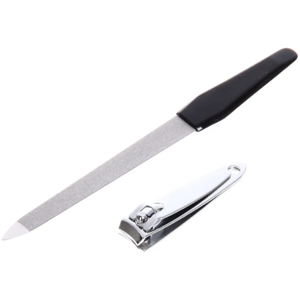 Маникюрный набор на блистере, 2 предмета «Ultramarine», (пилка металлическая 12,8см и кусачки 5,3см)✦