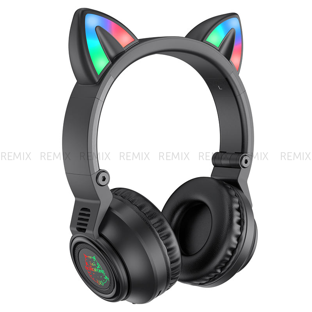 Bluetooth-наушники полноразмерные Bluetooth 5.0 400mah Borofone BO18 Cat (Black)
