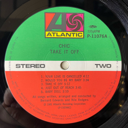 Винтажная виниловая пластинка LP Chic Take It Off (Япония 1981) (Без Оби)