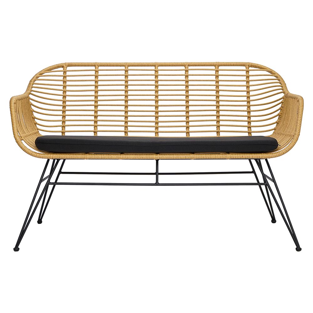 Кушетка Vetle Bent, 125х68х81 см, ротанг