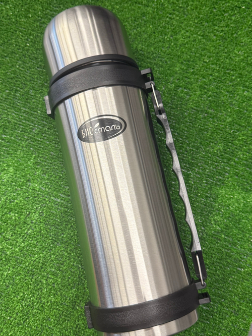 Термос БИОСТАЛЬ 1800мл с ручкой и узким горлом