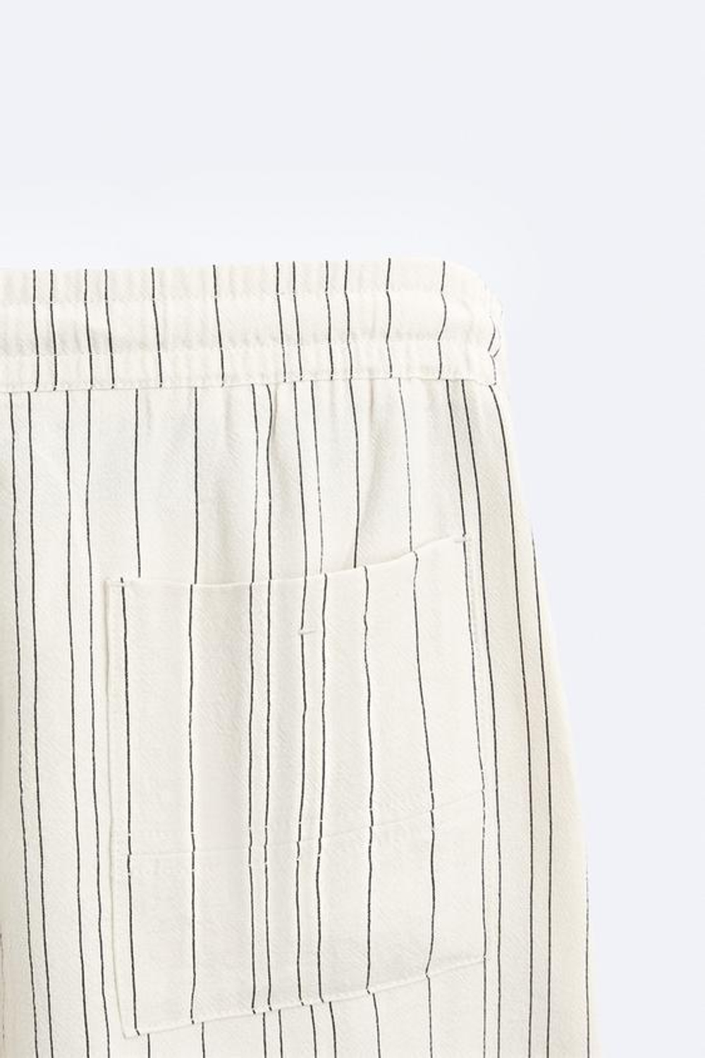 ZARA ШОРТЫ-БЕРМУДЫ ИЗ ВИЗКОЗЫ И ЛЬНА, Полоски