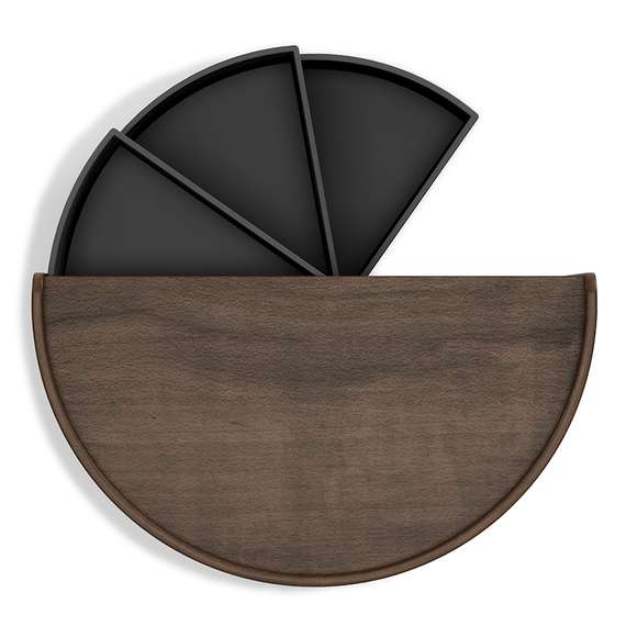 Шкатулка для украшений Moona черная-орех