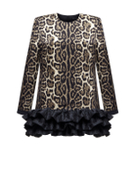 Платье Леопард с воланами
