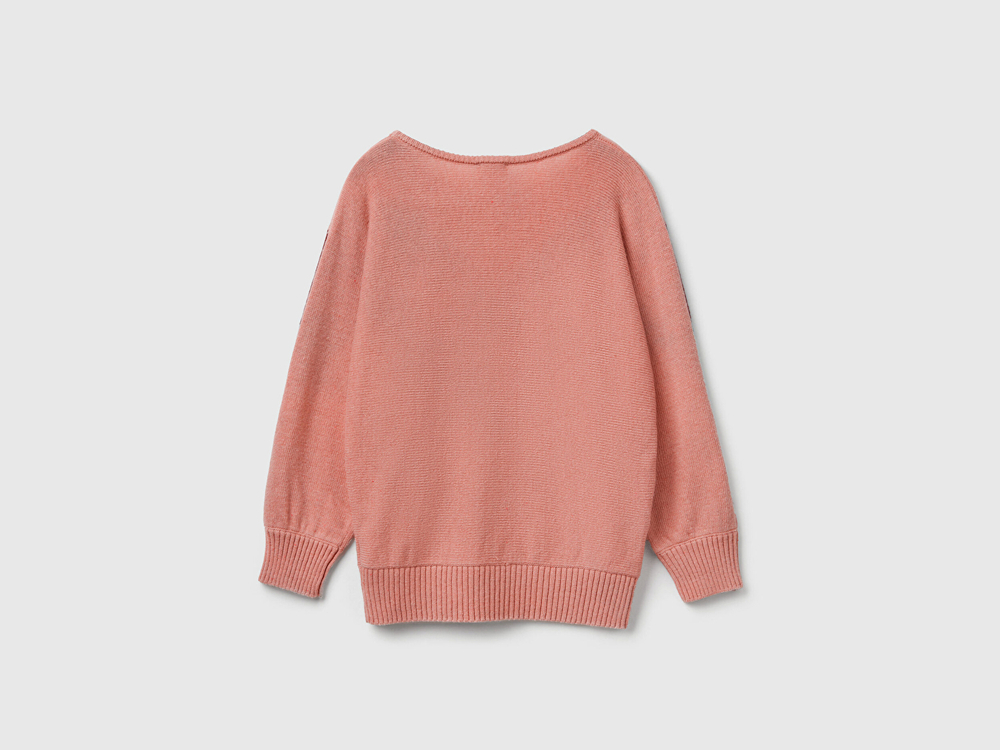 Benetton Свитер с вырезом лодочка «Stranger Things», пудрово-розовый