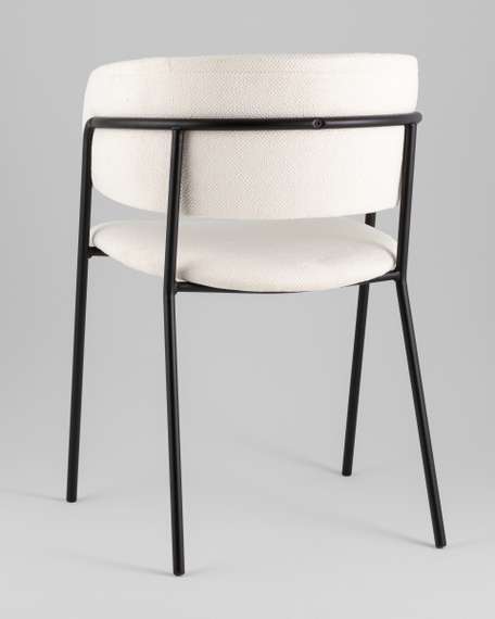 Кресло Нэлли New буклированный велюр белый