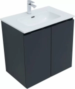 Тумба с раковиной Aquanet Алвита New 303904 70 антрацит