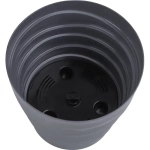 Кашпо для цветов пластиковое 1,4л d-14,5см «Бархан» Антрацит