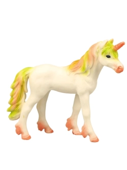 Набор фигурок животных Мир фэнтези Семья белых единорогов с зеленой гривой 2 шт