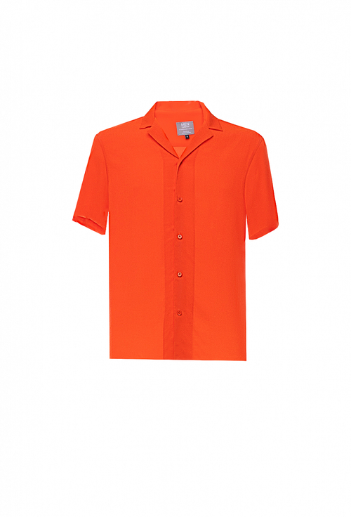 Рубашка с коротким рукавом оранжевая 02-04-23 SS men
