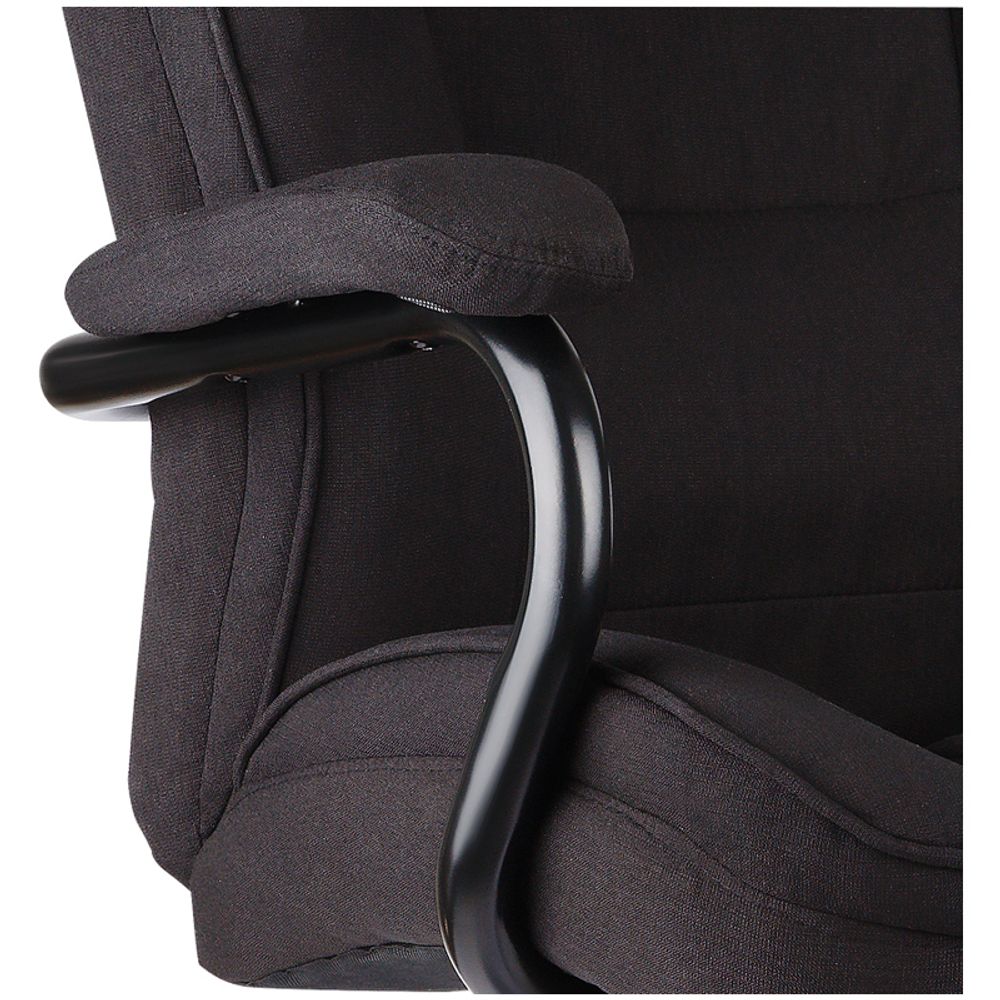 Кресло руководителя Helmi HL-ES01 "Extra Strong" повышенной прочности, ткань черно-серая, до 200кг