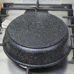 Сковорода 20см высота 5,1см Гранит со съемной ручкой и стеклянной крышкой, с2054аг