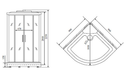 Душевая кабина TIMO Standart T-5509