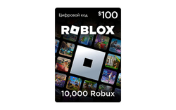 Карта оплаты Roblox 100 USD USA [Цифровая версия] (для ПК, цифровой код доступа)