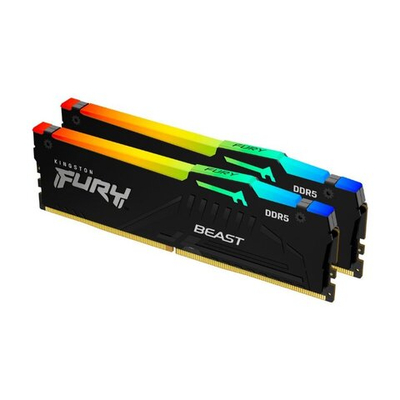 Оперативная память Kingston 32GB U-DIMM DDR5, 5600МГц, CL36 (Kit of 2) FURY Beast Black EXPO RGB