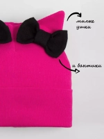 Шапка для девочки осенняя с ушками