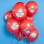 Красные шары с надписями «Лучший учитель», «Любимому учителю», «Классный руководитель»