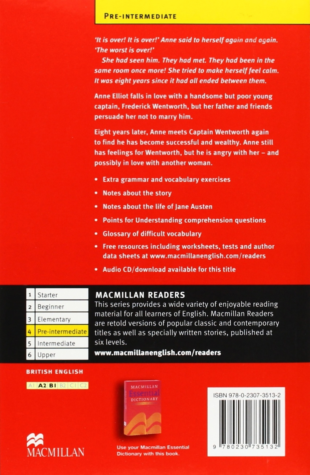 Macmillan Readers: Persuasion: Pre Intermediate Pack +CD