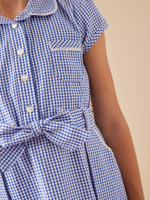 Платье школьное для девочки Next 196-508, Синий, Белый