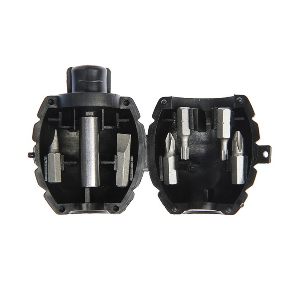 Отвертка с набором бит ТУНДРА «граната», 7 предметов