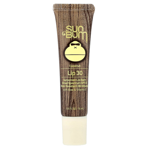Sun Bum, солнцезащитный бальзам для губ, SPF 30, кокос, 15 мл (0,5 жидк. унции)