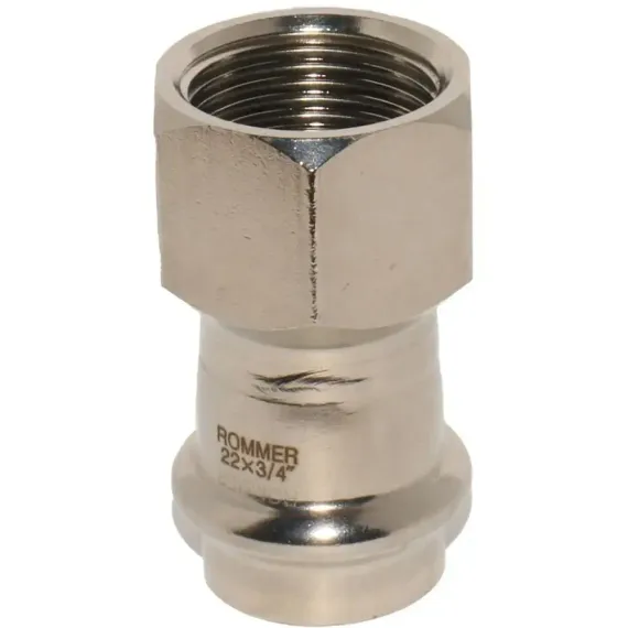 Переходник ROMMER ВПр-ВР 22х3/4&quot; нержавеющая сталь 37978
