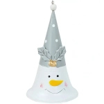 Колокольчик Снеговик 12см