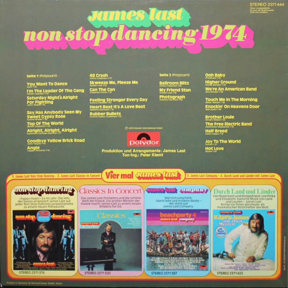 James Last / Non Stop Dancing 1974 (LP)