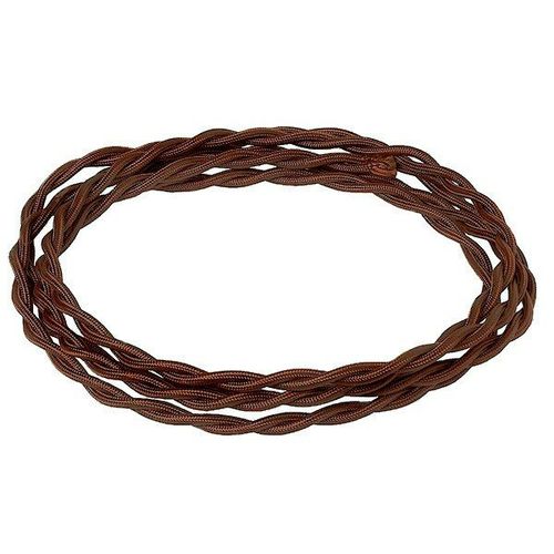 Термостойкий витой ретро провод Шоколад Salvador CHO/L / 2х1,5