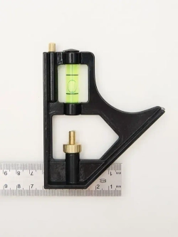 Угольник с уровнем 300 мм, линейка с маркировочной иглой