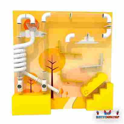 Интерактивная стена для детского сада «Веселое путешествие», 2,59×2,02×0,5 м