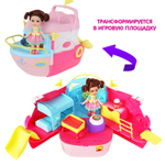 Игровой набор "Корабль-каюта CJ8307", с мебелью, пластик, от 3 лет