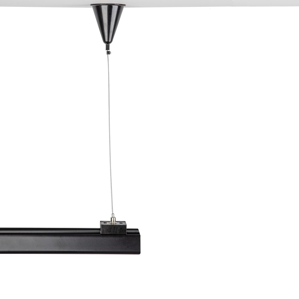 UFB-H41 BLACK 1 POLYBAG Набор для подвесного монтажа трехфазных шинопроводов. Цвет черный. TM Uniel.