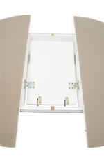 Стол Аврора Ривьера СВ D90, Стекло, Эмаль белая/Капучино, 7