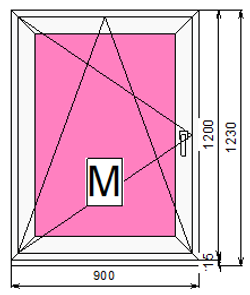 Пластиковое окно 1200 х 900 ТермА Эко + Москитная сетка