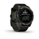 Умные часы Garmin Epix Pro Gen 2 Sapphire Carbon Gray 47 мм Black Leather Band