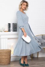 Платье трикотажное Ирина НЬЮ (голубой меланж) П15027-9М LT Collection