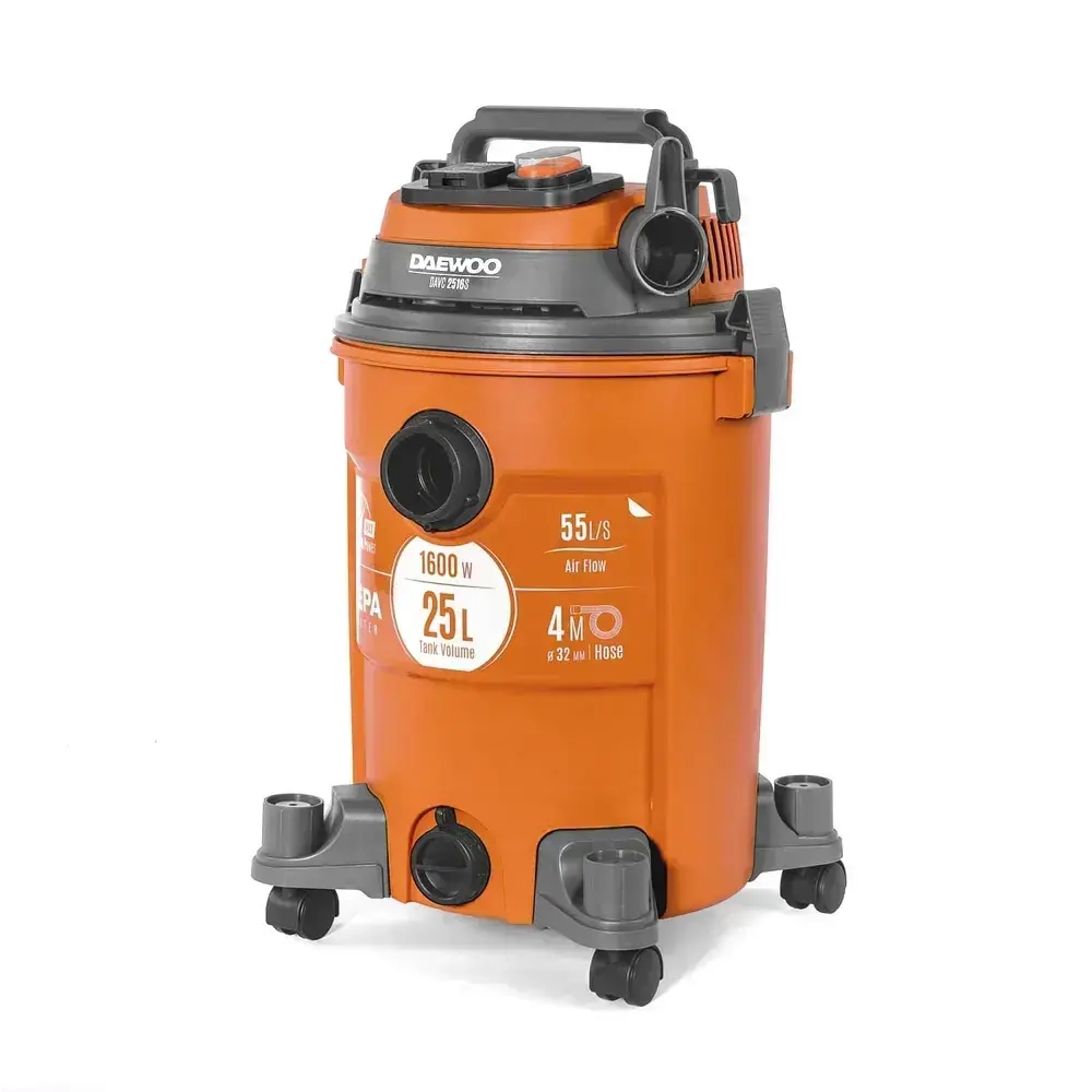 Пылесос строительный DAEWOO 1.6 кВт, 25 л