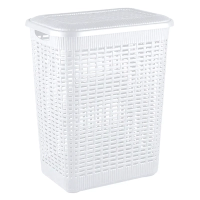 КОРЗИНА ДЛЯ БЕЛЬЯ 30Л, 370Х260Х465 ММ (белый)
