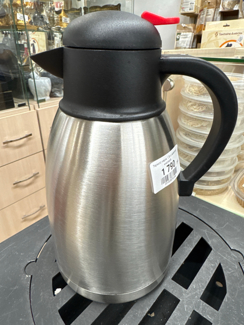 Термос нерж. 1,5 л с красной кнопкой