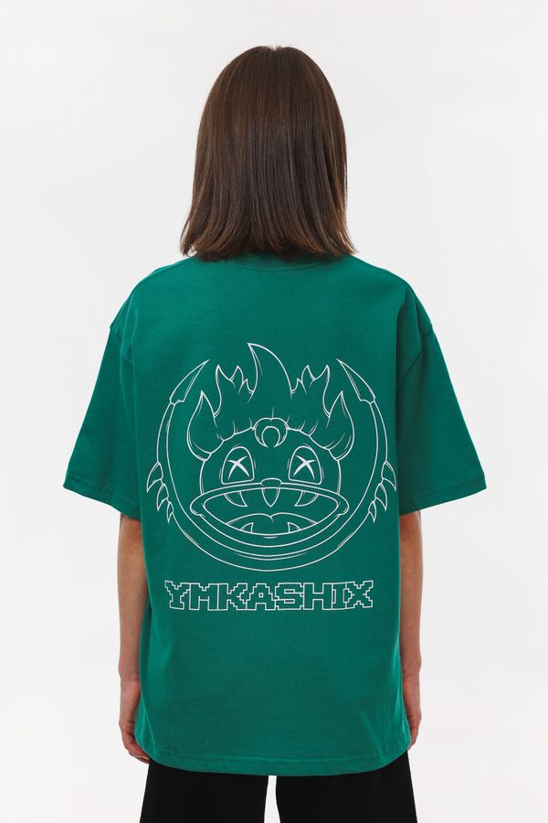 Футболка 8-bit outline зеленая - фото 3