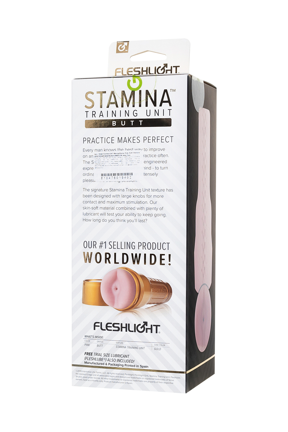 Мастурбатор FLESHLIGHT Pink Butt Stamina для тренировки выносливости, анус