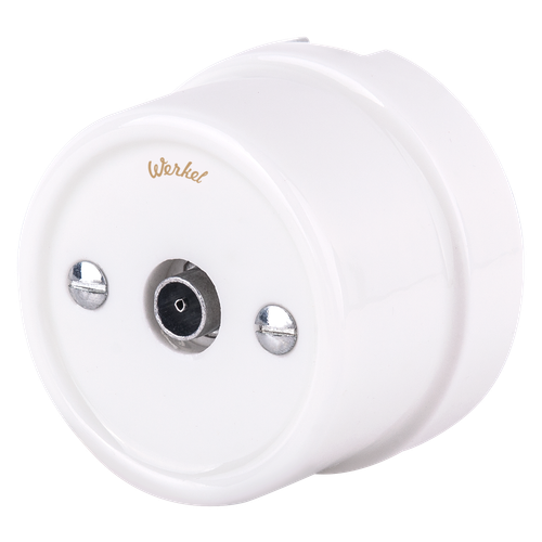 ТВ розетка белая ретро WL18-02-05