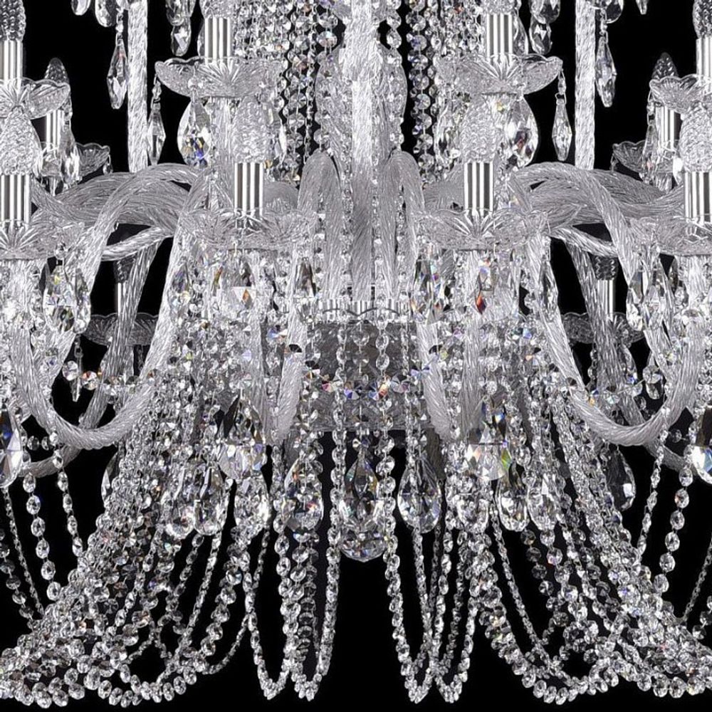 Подвесная люстра Bohemia Ivele Crystal 1402 1402/20+10+5/530/XL-165/Ni