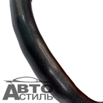 Оплетка на руль круглая NEW GALAXY/ЕРМАК 708113 размер М черная, кожа глянец