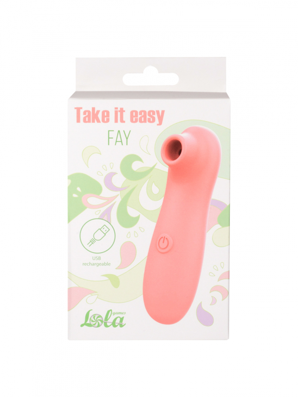 Перезаряжаемый вакуумно-волновой стимулятор Take it Easy Fay Peach
