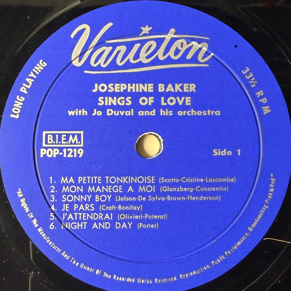 Josephine Baker Mit Jo Duval Und Seinem Orchester ‎– Josephine Baker Singt Von Liebe (Германия)