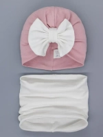 Чалма осенняя для девочки и снуд