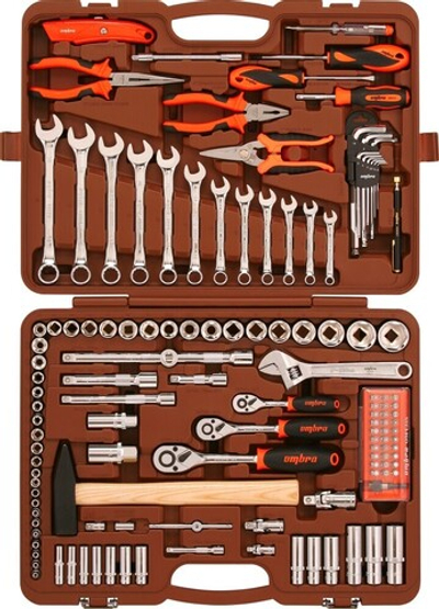 OMT131S (OMT131S18) Набор инструмента универсальный 1/4", 3/8" и 1/2"DR, 131 предмет