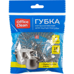 Губка металлическая OfficeClean для мытья посуды, 9х3 см, 1 шт